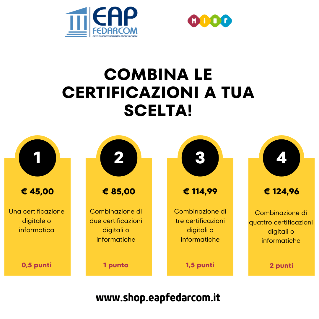 Certificazioni GPS e ATA: crea i tuoi pacchetti con Shop EAP Fedarcom